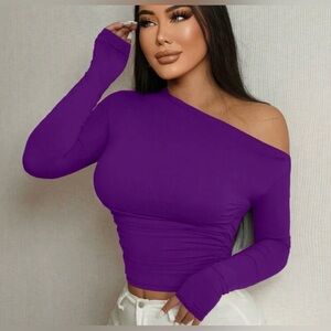 Purple Long Sleeve Top